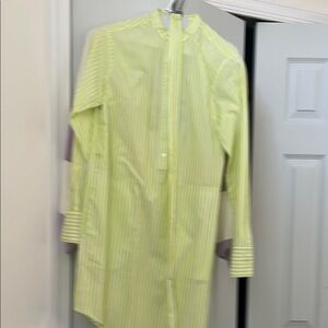 Yellow Striped Button-Up Shirt